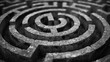 Gray labyrinth, complex problem solving concept