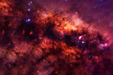 bright red galaxy. elements of this image furnished by nasa