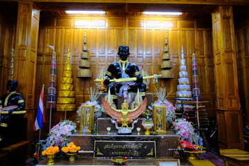 Sticker - buddha statue in buddhist temple,thailand,thai,thai temple,thai buddha