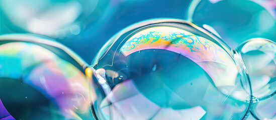 Canvas Print - Soap bubbles close-up
