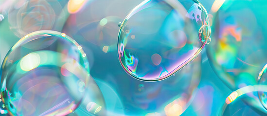 Poster - Soap bubbles close-up
