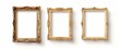 © Андрей Трубицын - picture frame set isolated on white background gold vintage