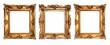 © Андрей Трубицын - picture frame set isolated on white background gold vintage