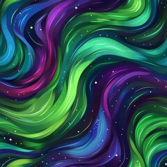 Wall Mural - Vibrant Cosmic Swirls: Abstract Universe-Inspired Digital Artwork