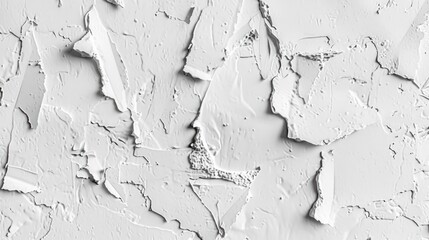 Poster - A black and white photo of paint peeling off a wall. Suitable for background or texture use