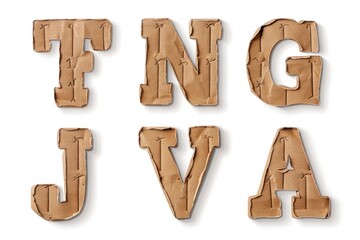 Poster - Cardboard letters for creative projects. Perfect for educational materials