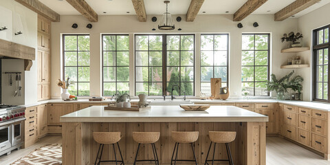 white kitchen interior with grey cabinets and white marble countertops., modern luxury kitchen home	
