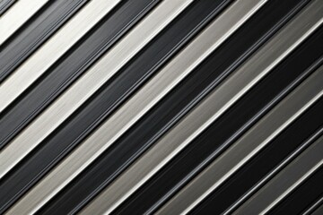 Aufkleber - A striking black and silver striped background featuring a bold red stop sign. Perfect for traffic and safety concepts