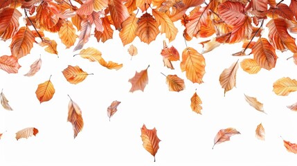 Poster - A bunch of leaves flying in the air, perfect for autumn themed designs