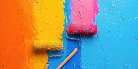 Aufkleber - Tools for painting on a freshly painted wall. Suitable for home improvement projects