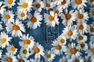 Poster - Close up of a bunch of white flowers, perfect for nature backgrounds