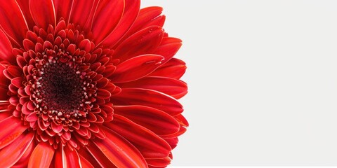 Poster - Close up of a red flower on a white background. Suitable for various design projects