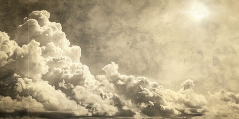 Poster - A black and white photo of clouds in the sky. Suitable for various design projects