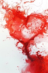 Aufkleber - A red heart splattered with red paint. Ideal for Valentine's Day concepts
