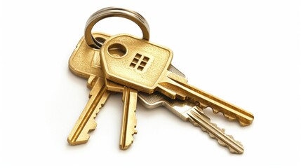 Poster - A pile of keys stacked on top of each other. Suitable for various concepts