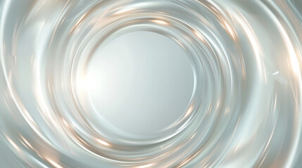 Wall Mural - Silver abstract wavy texture with light reflections.