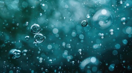 Poster - Colorful bubbles floating in the air, ideal for festive designs
