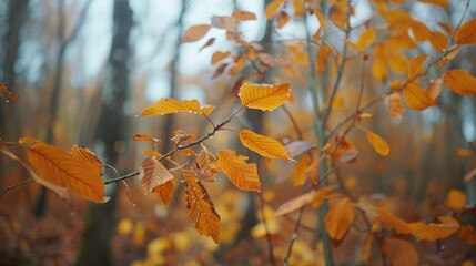 Wall Mural - Close up of a leafy tree in a forest, perfect for nature backgrounds