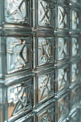 Poster - Detailed view of a glass block wall, suitable for architectural and interior design projects