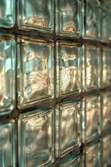 Poster - Close up of a glass block wall, suitable for architectural design projects