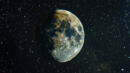 Aufkleber - A stunning image of the moon in the night sky. Perfect for astronomy enthusiasts