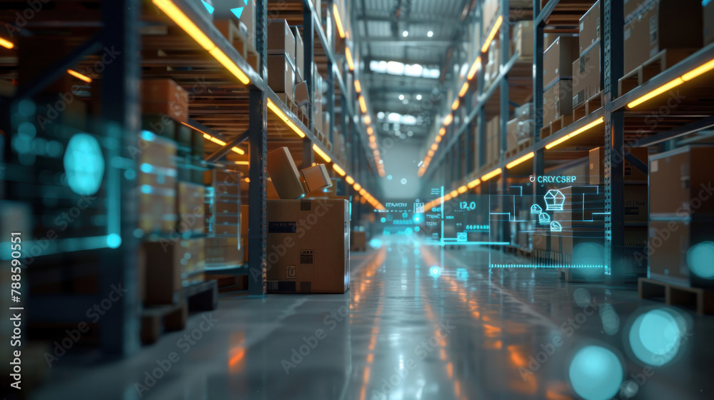 Technology retail warehouse, the process of Industry 4.0 involves ...