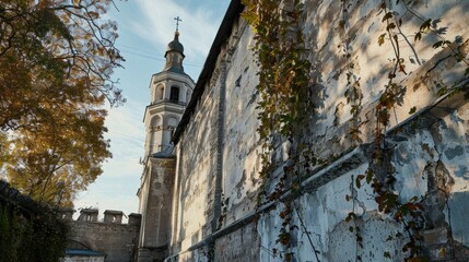 Poster - Old building with clock tower, suitable for historical themes
