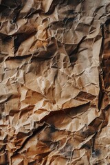 Poster - Detailed close up of a piece of brown paper. Suitable for backgrounds or textures