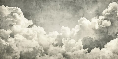 Poster - A striking black and white photo of a cloudy sky, suitable for various projects