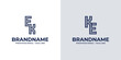© Prayoga - Letters EK and KE Dot Monogram Logo, Suitable for business with EK or KE initials