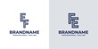 © Prayoga - Letters EF and FE Dot Monogram Logo, Suitable for business with EF or FE initials