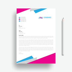 Wall Mural - modern creative & clean business style letterhead bundle of your corporate project design.set to pri