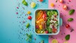 a colorful and healthy lunch box, filled with an array of nutritious delights that tantalize the taste buds and nourish the body.