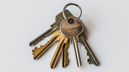 Poster - A bunch of keys sitting on top of each other. Suitable for various concepts and designs