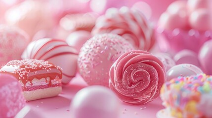 Poster - Variety of colorful candies, perfect for sweet tooth concept