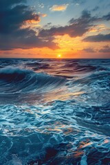Aufkleber - Beautiful sunset over the ocean, ideal for travel and nature concepts