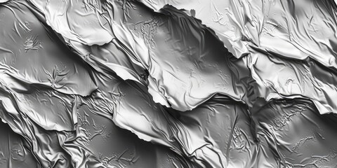 Poster - A striking black and white photo of silver paint. Perfect for industrial or artistic projects