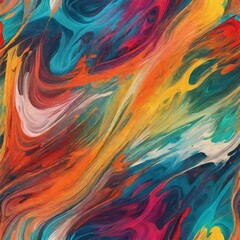 Wall Mural - Abstract colorful background. Psychedelic texture. Digital painting. AI generated