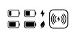 Charging battery icons. Vector scalable graphics