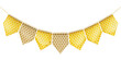 honeycomb bunting flag isolated on transparent background, element remove background, element for design