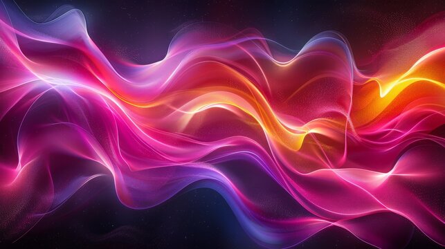Colorful wave created by computer graphics