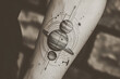 A tattoo of the planets in the solar system