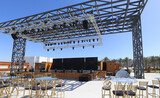 Fototapeta Zwierzęta - resort outdoor concert stage in summer