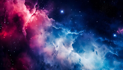 Wall Mural - The nebula background in outer space is scattered with stars which looks very amazing. galaxy star universe background
