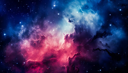 Wall Mural - The nebula background in outer space is scattered with stars which looks very amazing. galaxy star universe background