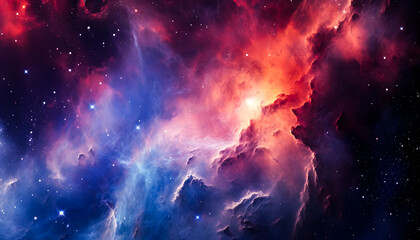 Wall Mural - The nebula background in outer space is scattered with stars which looks very amazing. galaxy star universe background