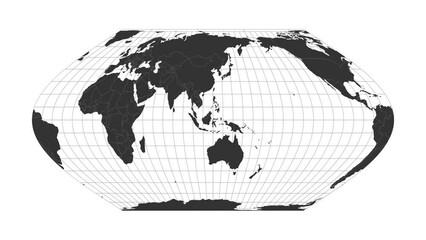 Wall Mural - World map. Eckert VI projection. Animated projection. Loopable video.