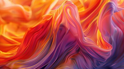 Wall Mural - Fluid ribbons of color weaving through the fabric of reality, evoking a sense of boundless imagination. 8k, realistic, full ultra HD, high resolution, and cinematic