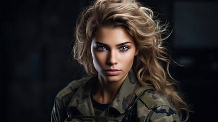 Poster - Portrait of a soldier from Ukraine