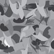 Camouflage seamless pattern Abstract vector illustration for printing on cloth, textile, Wallpaper, paper, wrapper. Different shades of gray colour Background in military style